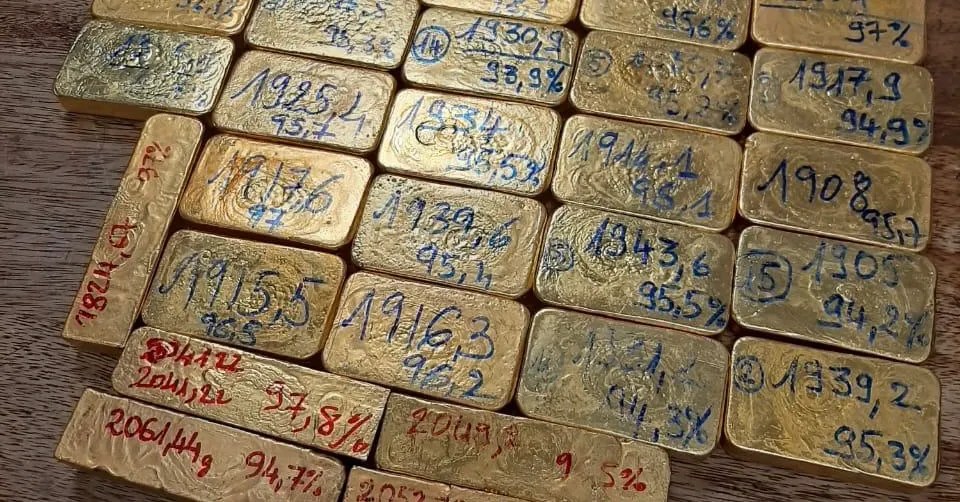 Bars of Malagasy gold. Photo credit: Brian Ikaika Klein